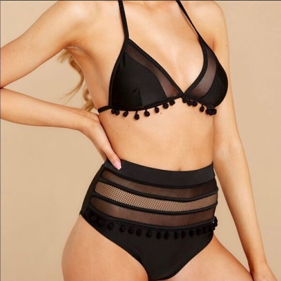 Pom Pom High Waist Bikini - Picture 10 of 15
